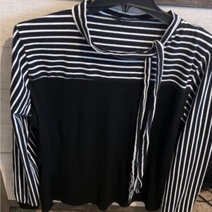 Black and white long shirt.
